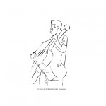 Caricaturas do Café Derby - O violonchelista Santos Gandía